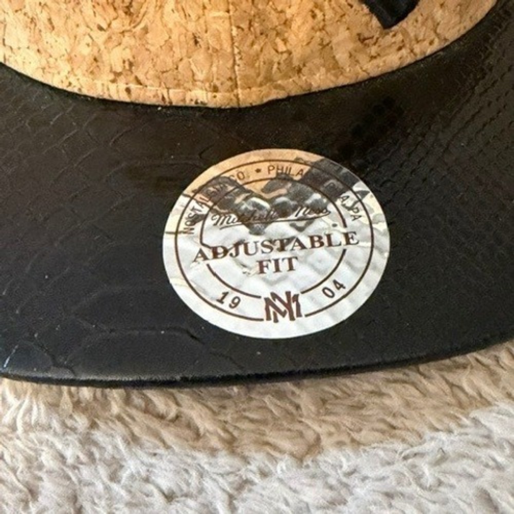 Mitchell & Ness New England Patriots Cork Black Snakeskin Snapback Hat NFL Cap - Picture 2 of 10
